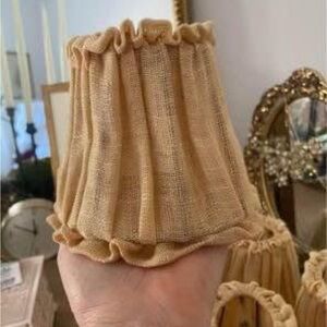 Clip On set 1/  Mini Lamp Shade Light Chandelier Candelabra Sconce Fabric